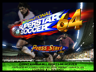 International Superstar Soccer 64 (USA) Title Screen